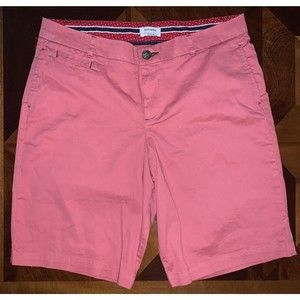 Dockers Shorts 10 Pink Khaki Bermuda Favorite Fit Mid Rise Flat Front